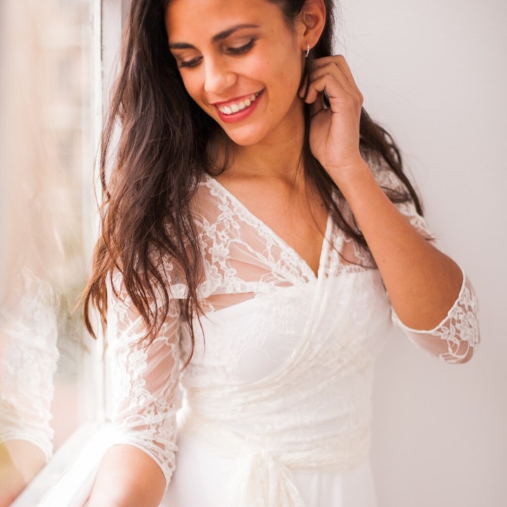 Stretchy Lace Bridal Bolero, made in Spain
